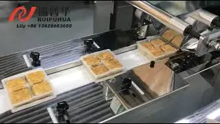 Biscuit with plastic tray packaging machine, cracker horizontal flow pack machine, flow wrap machine