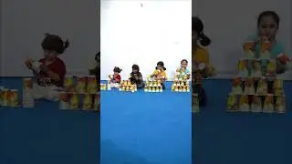 Fastest Glass Pyramid Challenge #shorts #kidsgames