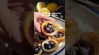 Mini Dutch Baby Pancakes with Blueberry Lemon Compote #brunch #recipes