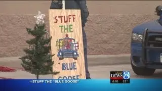 Troopers stuff the 'blue goose'