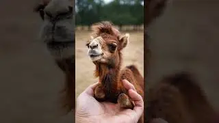 Mini Camel Adventures 🐪 #cute #adorableandfunny #funnyanimals #wildlife