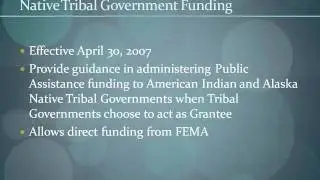 Emergency Management: Issues with American Indians and Alaska Natives