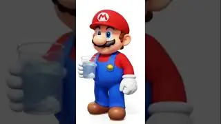 Super Mario drinking water #mario #water