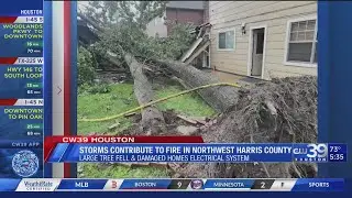 Storms contribute to fire, electrical damage in Northwest Harris County | CW39 Houston