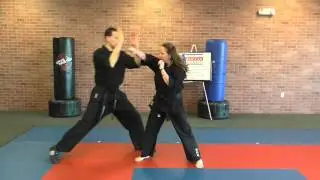 Knife defense: forward slash, back slash, ground