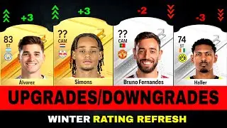 BIGGEST WINTER RATING UPGRADES & DOWNGRADES in FC 24! 😱🔥 ft. Bruno Fernandes, &Aacute;lvarez, Simons ...