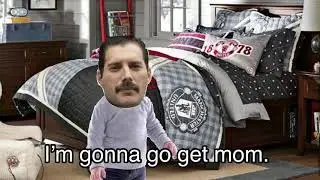 Freddie Mercury wants to play Xbox, then gets punched by his older brother