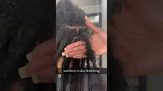 Crochet root tighten to clean up large fizzy Locs