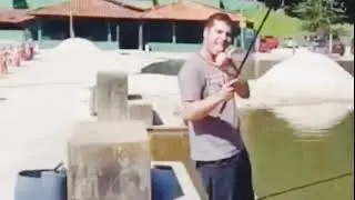 vinheta para o canal de pescaria Bra&ccedil;o Firme do L&eacute;o Panda
