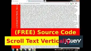 Scroll Text with Scroll Bar - Jquery Source Code