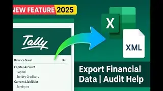Tally New Feature: Export Financial Data to Excel (XML) |  Audit Help Generate Financial Statements