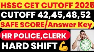 HARYANA CET CUTOFF 2025📢 NORMALISATION SHIFT Wise🥳Marks #hp #cet #hssc💯&hearts;️