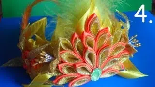Корона Королева Осени ( Диадема ) ч.4 / Autumn fashion - diadem kanzashi