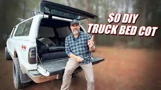 &ldquo;I Built a $0 Truck Bed Cot | Cold & Rainy Truck Camping&rdquo;