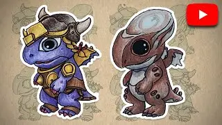 How to draw Brunhilda dragon and Cappuccino dragon from dragon mania legends