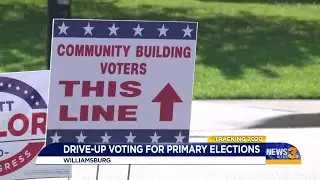 Drive-thru voting in Williamsburg