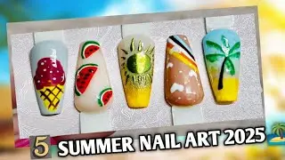 5-Trending Summer Nail Art Designs 2025| 🌞Viral Summer Nail Art Designs 🏝️| Shine ✨ This Year