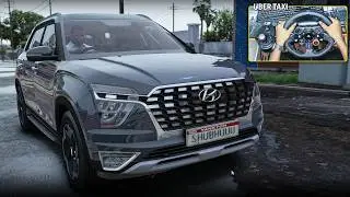 Hyundai Alcazar UBER TAXI Job! 🚖 | Realistic City Driving with Logitech G29 | Ultra Graphics 4K