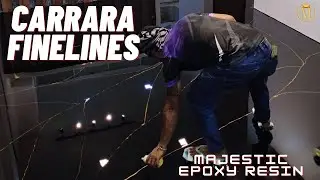 HOW TO APPLY CARRARA FINE LINES ON FLOORING and MARBLE LOOK COUNTERTOP! Majestic goes to Pampanga!