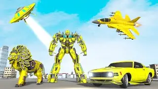 Robot gameplay video 2021 | Lion Robot Transforming Games | Robot  transformer android game