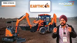 Tata Hitachi Mini Excavator 33U & Shinrai Prime Backhoe Loader | Detailed Review | Earthcon2025