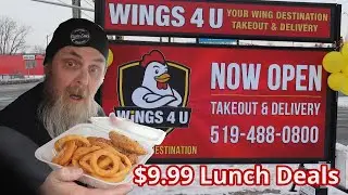 Специальное предложение на обед за 9,99 долларов в Wings 4 U (Лондон, Онтарио) #londonontariofood...