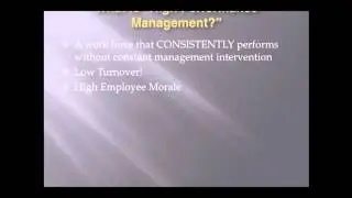 The Three Characteristics of High Performance Management