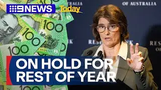 RBA Governor signals rates to be on hold for rest of the year | 9 News Australia