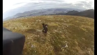 Fra Gr&oslash;thornet til Legdene p&aring; Sulafjellet i f&oslash;nvindstorm. Canyonsykkelen og Jadine.