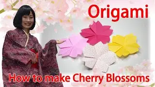 origami cherry blossoms flower(easy)(Papiroflexia)