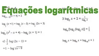 RESOLUÇÃO DE EXERCÍCIOS DE EQUAÇÕES LOGARÍTMICAS