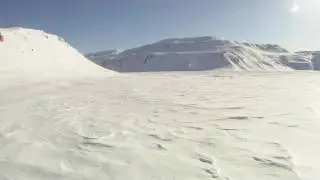 Schefferville: Mines view in snow mobile
