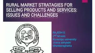 Rural marketing strategies for selling products and services: issues and challenges..
