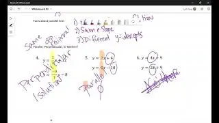 Review of Graphing Systems, Parallel, Perpendicular, Point Slope
