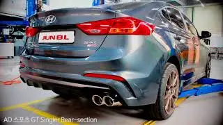 Hyundai Avante Sport Jun B.L Exhaust Sound / 준비엘 아반떼스포츠  GT Singler Rear-section