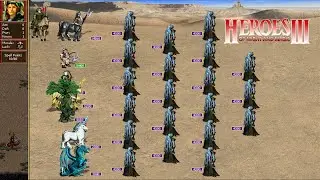 Heroes 3 COMBAT Ten year growth Rampart vs 86000 Illithids L8