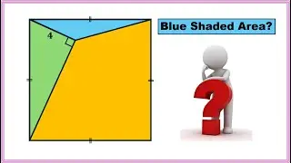 Can You Solve This Tricky Geometry Puzzle? Find the Blue Shaded Area!