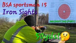 50-ярдовая мишень Iron Sights Challenge с бюджетными патронами и винтажной винтовкой BSA! @MnShoo...