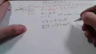 Using n(lamda)=nSin(theta) to calculate wavelength of monochromatic light
