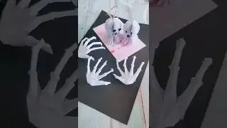 How to make a skeleton hand out of paper ##shorts #halloweenskeleton #skeleton #uniqueshorts #facts