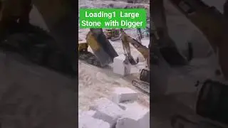 Diggers Struggle To  Load  A Large Stone At Back Of Lorry 🚚 😫 but teamwork pays off 💪
