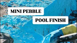 Mini Pebble Pool Finish Installation! Satisfying From Start To Finish!