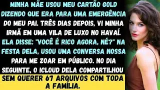 Minha mãe usou meu cartão de crédito dourado para o que ela chamou de “tratamento de emergência...