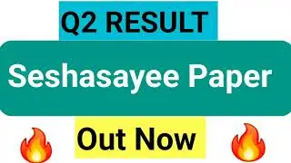 Seshasayee Paper Q2 2026 result update today 