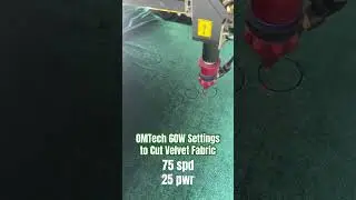 How to cut velvet fabric with an OMTech 60W laser cutter & engraver #howto #laser #lasercutting