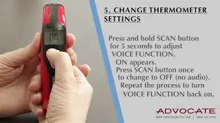 How to use the Advocate Contactless Infrared Thermometer