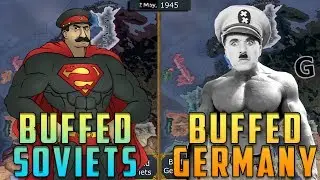 [HOI4] Buffed Germany vs Buffed Soviets -  Double Timelapse  (AI only)