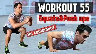 Functional Fitness Workout 55 | SQUATS & PUSH UPS | No Equipment | Roman Lukianchuk