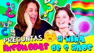 😰 Preguntas INCÓMODAS a NIÑA de 8 AÑOS ⁉️ ¿Cómo se HACEN los BEBÉS? ¿Qué pasa cuando TE MUERES?💸
