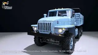 The display video of 1/12 CROSS rc UC6 military truck light system front light rotating light system